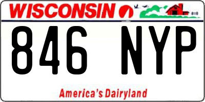 WI license plate 846NYP
