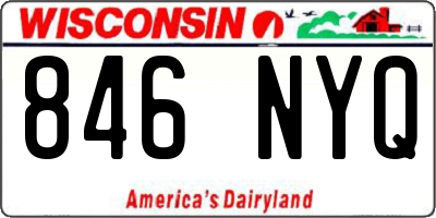 WI license plate 846NYQ