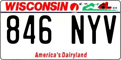 WI license plate 846NYV