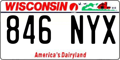 WI license plate 846NYX