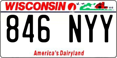 WI license plate 846NYY