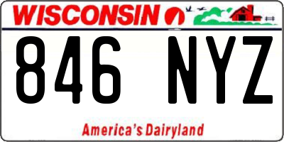 WI license plate 846NYZ