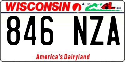 WI license plate 846NZA