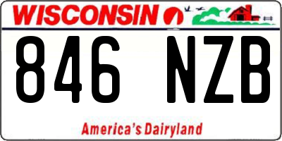 WI license plate 846NZB