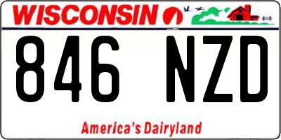 WI license plate 846NZD