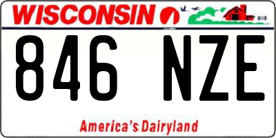 WI license plate 846NZE