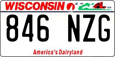 WI license plate 846NZG