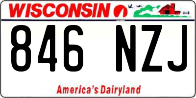 WI license plate 846NZJ