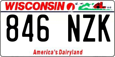 WI license plate 846NZK