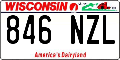 WI license plate 846NZL