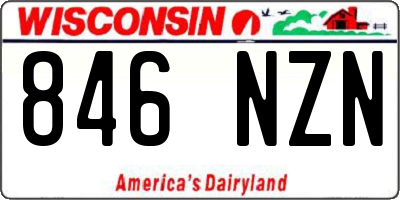 WI license plate 846NZN