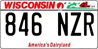 WI license plate 846NZR