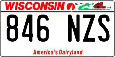 WI license plate 846NZS