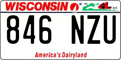 WI license plate 846NZU