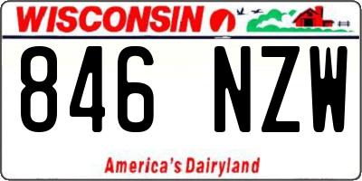 WI license plate 846NZW