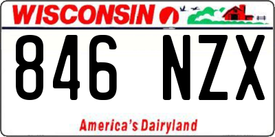 WI license plate 846NZX