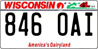 WI license plate 846OAI