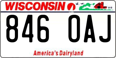 WI license plate 846OAJ