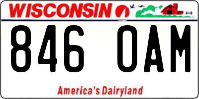 WI license plate 846OAM