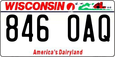 WI license plate 846OAQ