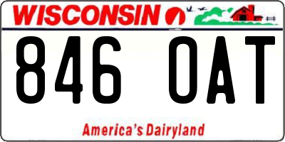 WI license plate 846OAT
