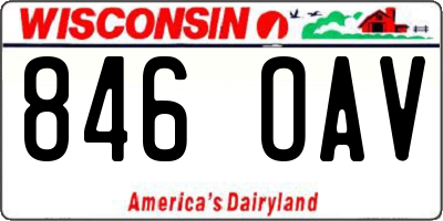 WI license plate 846OAV