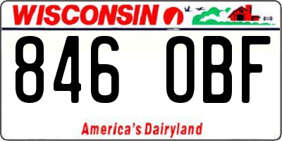 WI license plate 846OBF