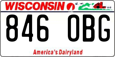 WI license plate 846OBG