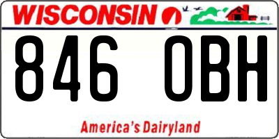 WI license plate 846OBH