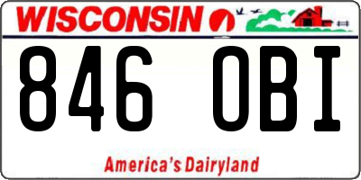 WI license plate 846OBI