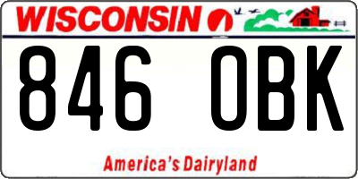 WI license plate 846OBK