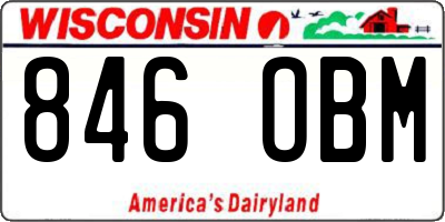 WI license plate 846OBM