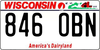 WI license plate 846OBN