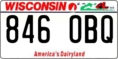WI license plate 846OBQ
