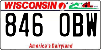 WI license plate 846OBW