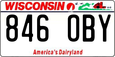 WI license plate 846OBY