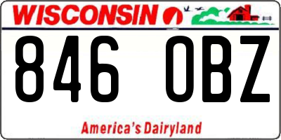 WI license plate 846OBZ