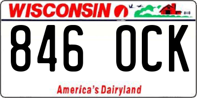 WI license plate 846OCK