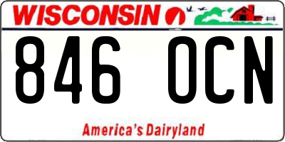 WI license plate 846OCN