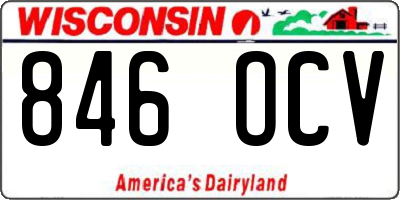 WI license plate 846OCV