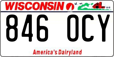 WI license plate 846OCY