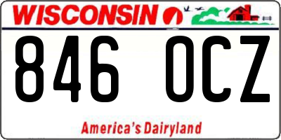 WI license plate 846OCZ