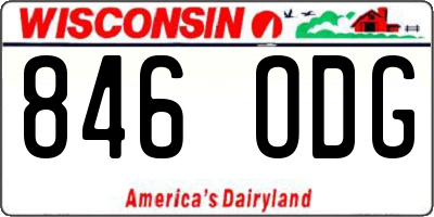 WI license plate 846ODG