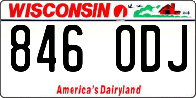 WI license plate 846ODJ