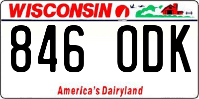 WI license plate 846ODK