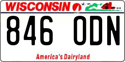 WI license plate 846ODN