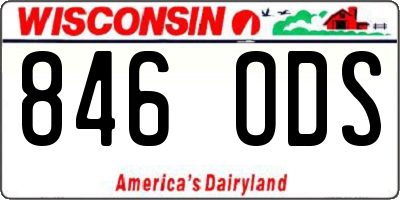 WI license plate 846ODS