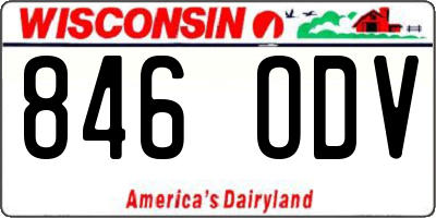 WI license plate 846ODV