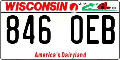 WI license plate 846OEB