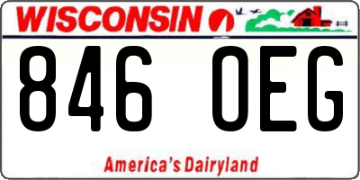 WI license plate 846OEG